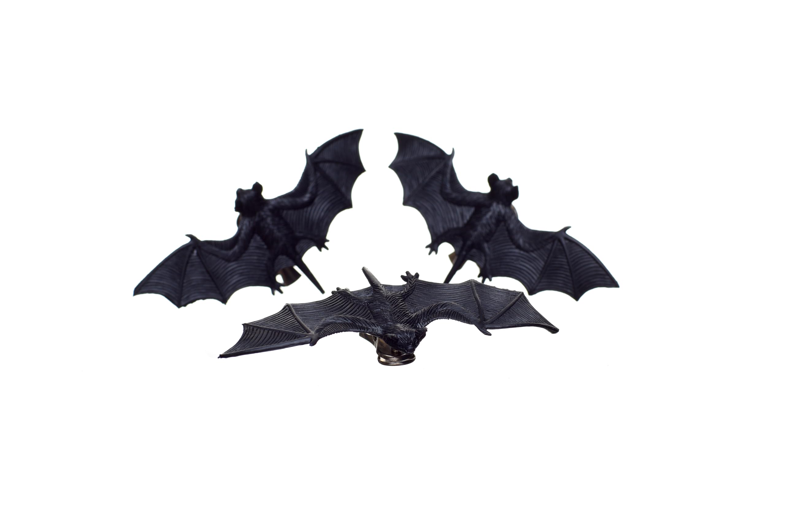 HEITMANN DECO Halloween Party Decoration - Bats - Set of 9 - with Clip for Attaching - Black - Plastic - 12 x 5 cm