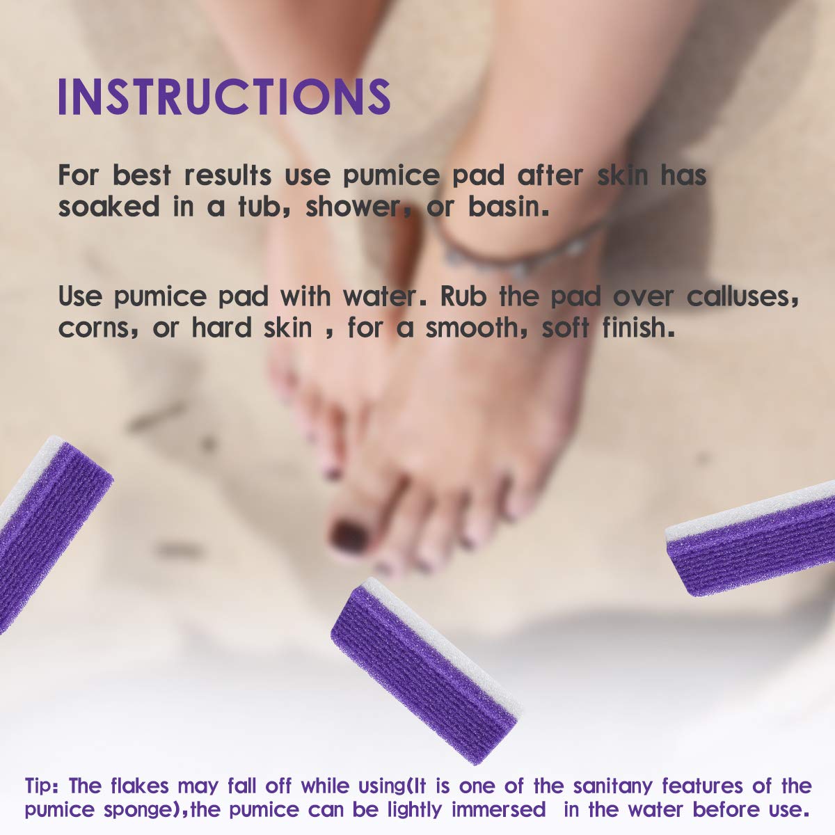 7Pc Foot Pumice Stone for Feet Hard Skin Callus Remover, 2 in 1 Foot Pumice Stone, Double Sided Hard Skin Callus Remover, Dead Skin Scrubber Pedicure Tools, Hard Skin Callus Remover for Feet and Hands: Beauty