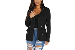 SheKiss Womens Camouflage Shacket Jacket Coats Fashion Fall Long Sleeve Zipper Canvas Camo Jackets with Pockets