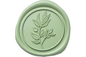 PONATIA Sage Green Wax Seal Stickers - 50 Pcs Self- Adhesive Wedding Invitation Seal Stickers, Perfect for Invitation Cards, 
