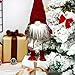 ITOMTE Handmade Swedish Tomte, Santa - Standing Figurines Plush Gnome with Spring - Home Christmas Ornaments Gifts Christmas Decoration Table Decor - Red