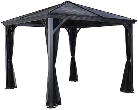 Gazebo With Screen Netting Ventura 8 Ft X 8 Ft Sun Shelter