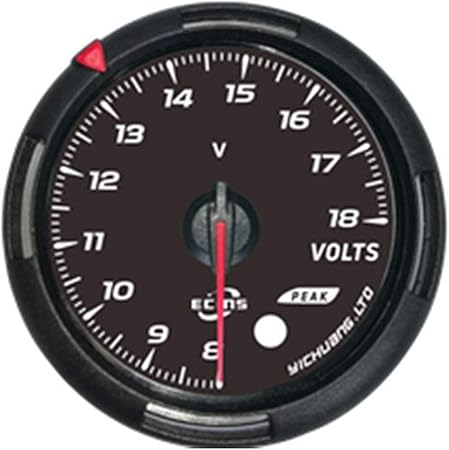 Amazon 車用マルチゲージ 60mm 車の電圧計 カーボート8 18v 電圧計 12vレーシング スピードメーター 車 バイク