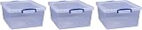 Really Useful Box Nestable 17.5 Litre Clear Pack of 3 Storage Boxes view 3