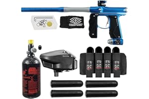 Maddog Empire Mini GS Electronic Full Auto Paintball Gun Marker w/ 48/3000 HPA Paintball Tank, Empire Halo Too Electronic Loader, 4-Pod Harness & (4) Pods Starter Package