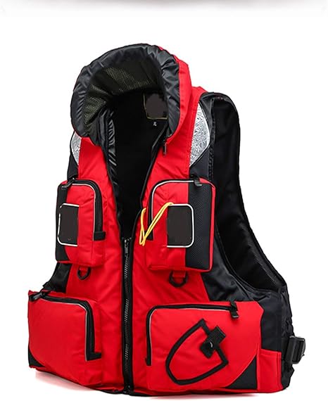 Amazon Co Jp 救命胴衣 ライフジャケット フローティングベスト 呼び子付け 子供用 大人用 男女兼用 反射帯付き磯釣りライフジャケット 海釣りライフジャケット 複数の収納ポケット 釣りベスト Color Red Size Xxl ホーム キッチン