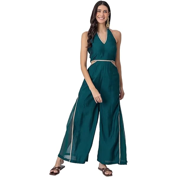 Amazon.com: MSK/ Chaus Womens Side Draped Chiffon Jumpsuit