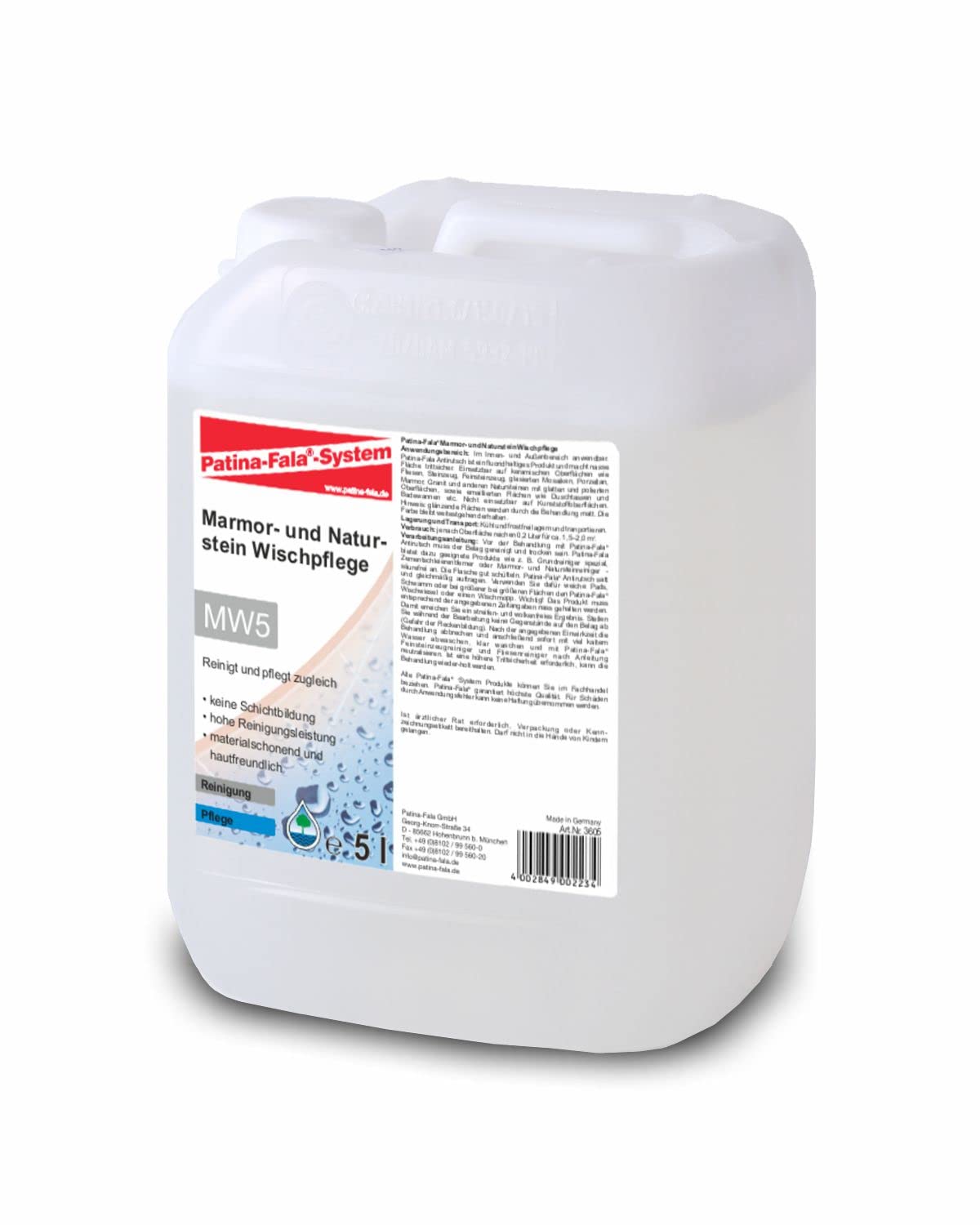 Verdigris Fala Marble and Natural Stone Cleaner, 5 Litre, MW5