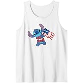 Disney Lilo & Stitch Tropical Stitch American Flag Tank Top