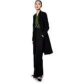 Halston Womens Long Collarless Suiting Jacket