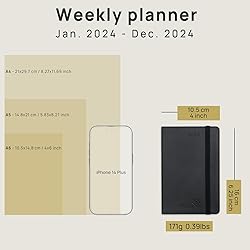 POPRUN Pocket Calendar 2024 Planner Weekly and