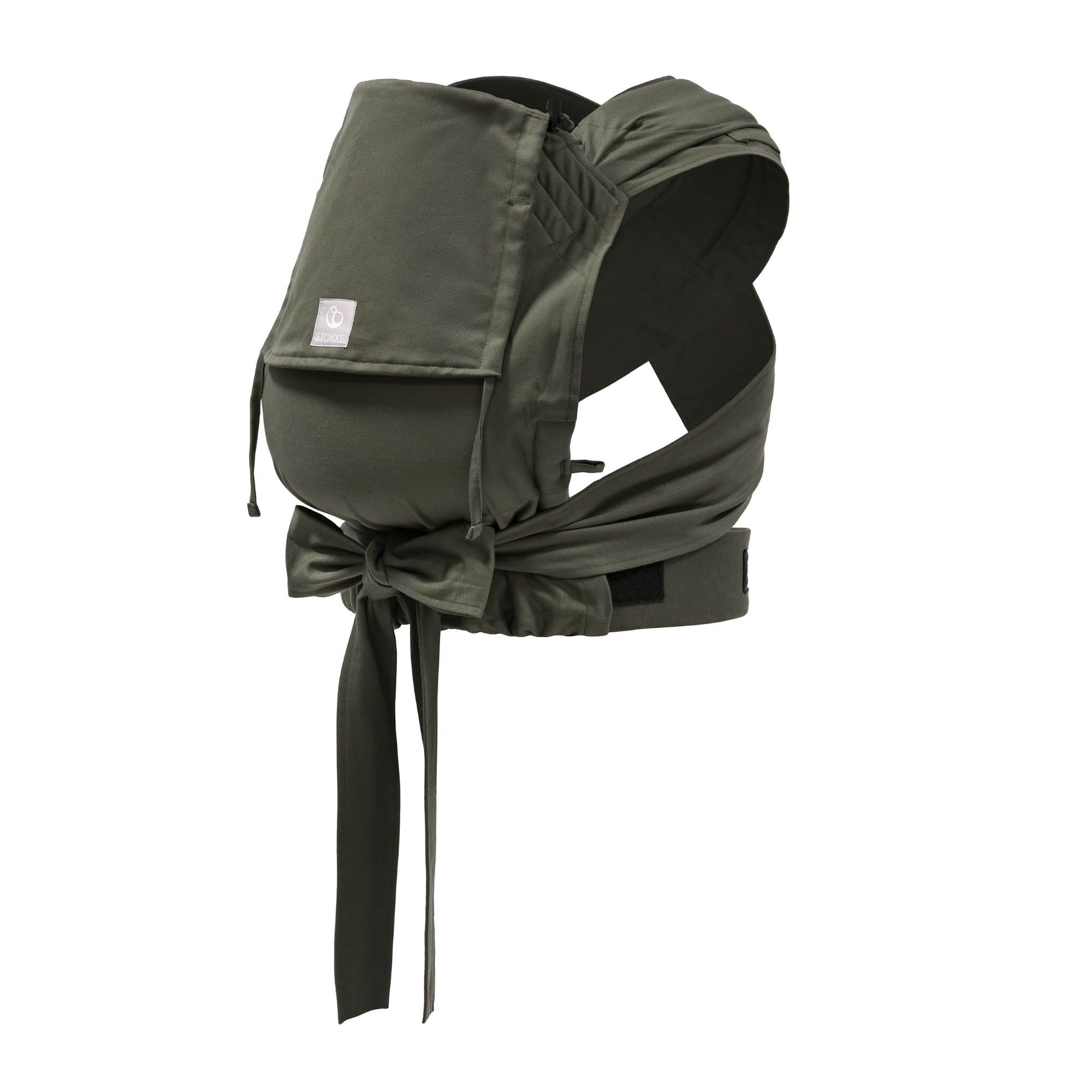Stokke Limas Carrier, Olive Green - 2023 Version (OCS) - Newborn Half-Buckle Baby Carrier - Three Carrying Options - Safe from Birth & Up to 15 kg (33 lbs)