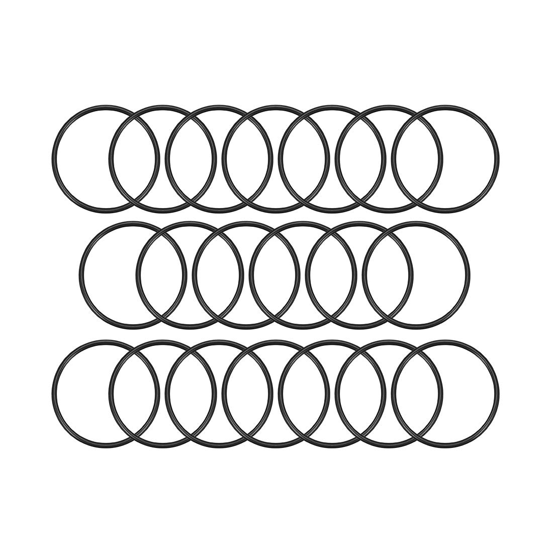 sourcing map Nitrile Rubber O-Rings 48mm OD 43.2mm ID 2.4mm Width, Metric Sealing Gasket for Automotive Machine Plumbing, Pack of 20