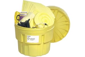 SpillTech HazMat Overpack Salvage Drum Battery Acid Spill Kit, 20 Gallon, 60 Pieces (SPKHZ-BATT)