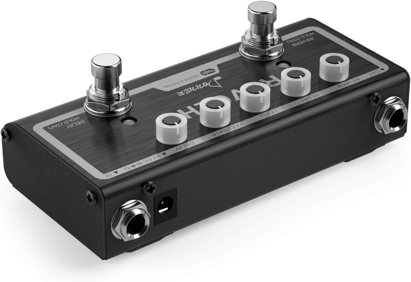Donner Delay & Reverb Pedal 2 in 1 for Electric Guitar with Multi Effects in Metal, Tap Tempo Function, True Bypass - Image 4