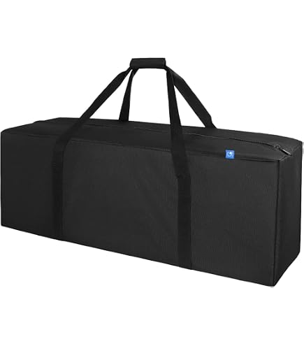 Sac De Rangement Tente Grande Capacité – Pliable, Oxford 300D Imperméable – Noir 75x26x26 Cm