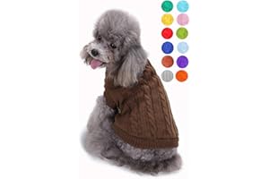 Bwealthest Dog Sweater, Warm Pet Sweaters for Small Dogs Medium Dogs Large Dogs, Cute Knitted Classic Cat Sweater Dog Clothes Coat for Girls Boys Dog Puppy Cat