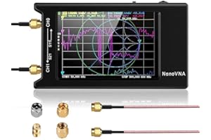 Upgraded NanoVNA-H Vector Network Analyzer 10KHz -1.5GHz Latest HW Version 3.6, Elikliv HF VHF UHF Antenna Analyzer Measuring S Parameters, VSWR and Peak Analysis, Phase, Delay, Smith Chart, 2.8 Inch
