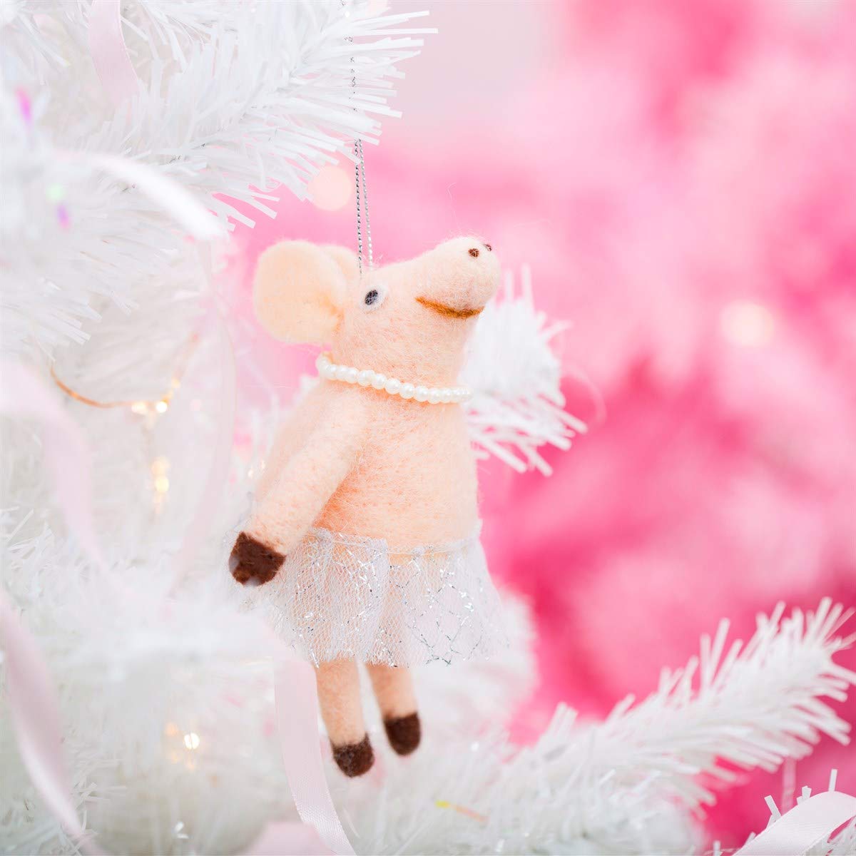 Sass & Belle Ballerina Pig Hanging Felt Decoration