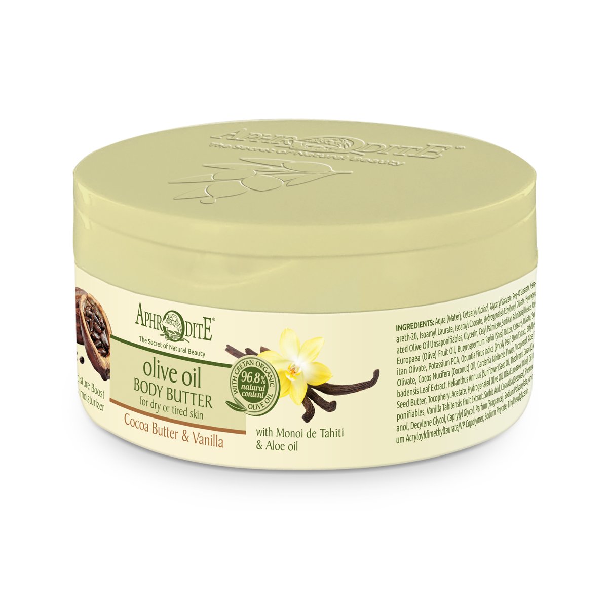 Aphrodite Olive Oil Body Butter with Cocoa Butter & Vanilla 200ml