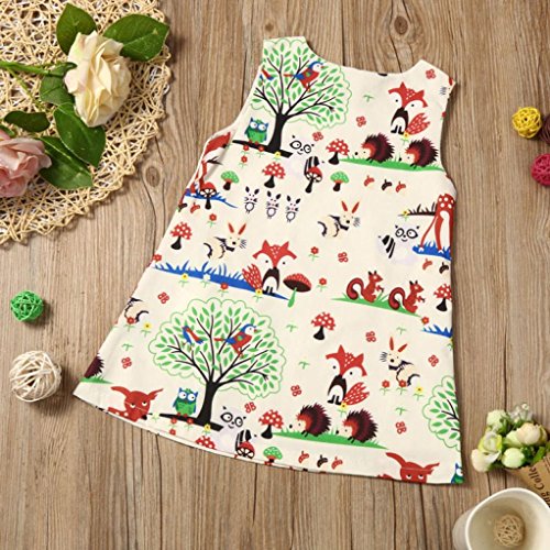 image for AMA(TM) Newborn Infant Baby Girls Summer Sleeveless Woodlands Princess