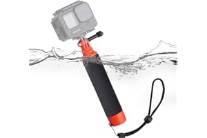 Mechrig Floating Handle Grip for GoPro Hero 12/11/10/9, Insta360 X4/X3, DJI Action 4/3 - High Buoyancy Waterproof Camera Float with Wrist Strap & Tripod Mount-933009