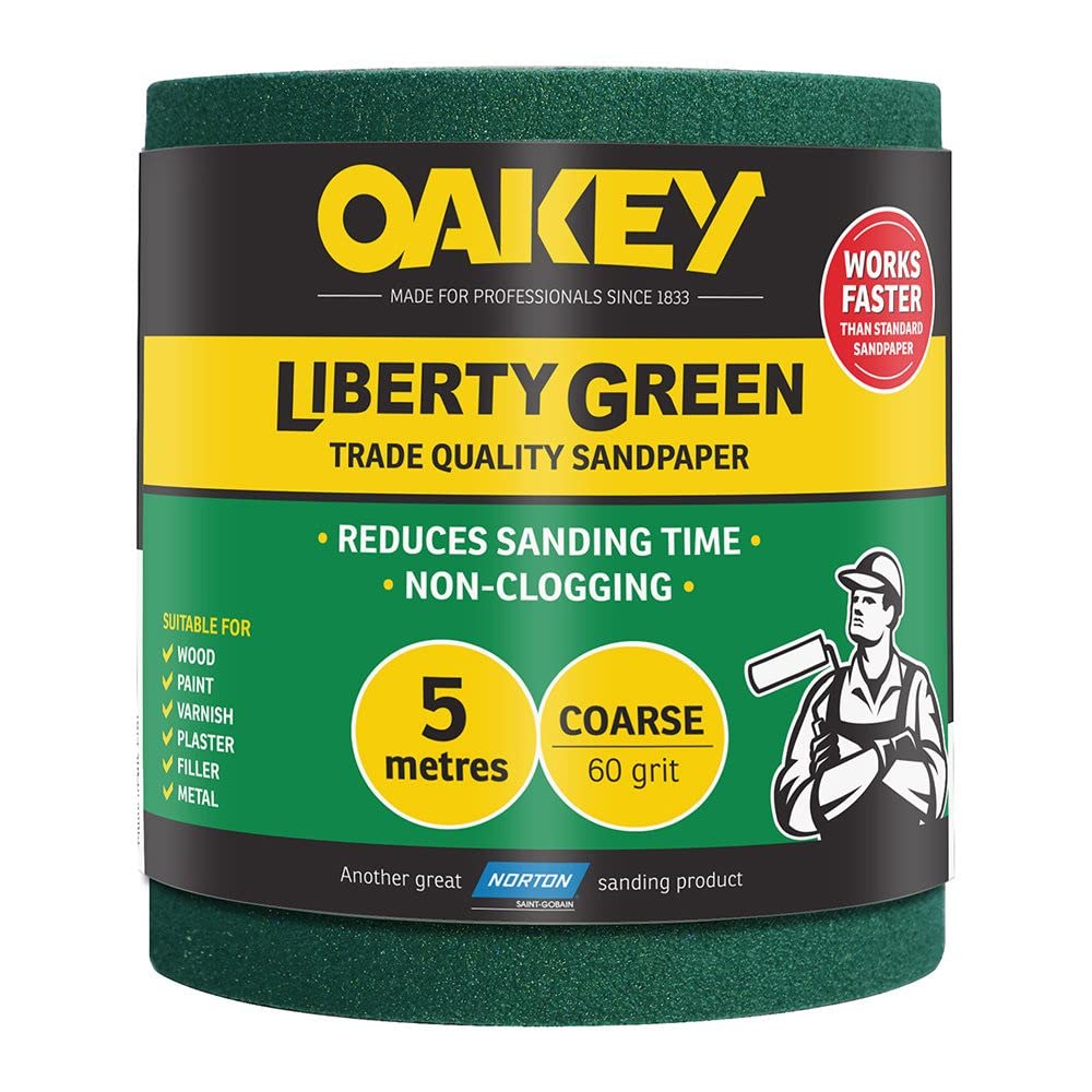 Liberty Green Sanding Roll 115mm x 5m Medium 60g