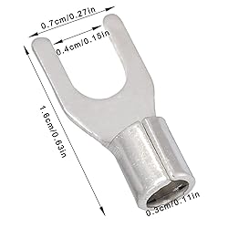 Carkio 100 PCS SNB3.5-4 Non-Insulated Fork Spade