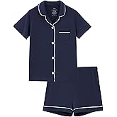 BambooBud Women's Pajamas Set Family Matching Pj Short Sleeve Tops Shorts Pjs Button Down Sleepwear