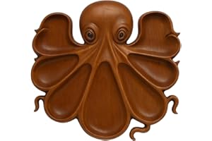 BAIVV Octopus Serving Tray for Party & Home Decor, Ocean Themed Charcuterie Board, Decorative Octopus Platter for Snacks, Seafood, Beach House Table Display