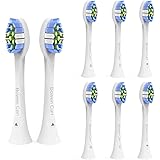 Replacement Toothbrush Heads Compatible with Philips Sonicare DiamondClean HX6064/65, 8 Pack, fits 2 Series Plaque Control, 3 Series Gum Health, FlexCare, HealthyWhite, EasyClean