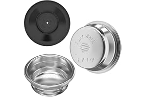 [1 Pack] 54mm Dual Wall Espresso Filter Basket, 2-Cup Precision 18–22g – Italian Craftsmanship & Centered Flow Design – Compa
