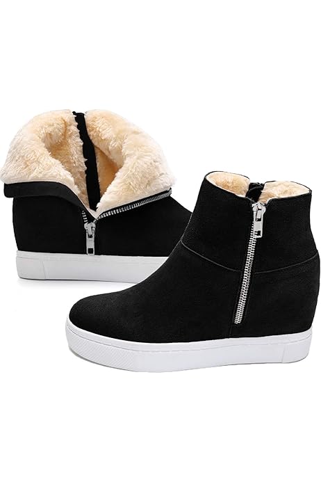 women's fur cece hidden wedge casual