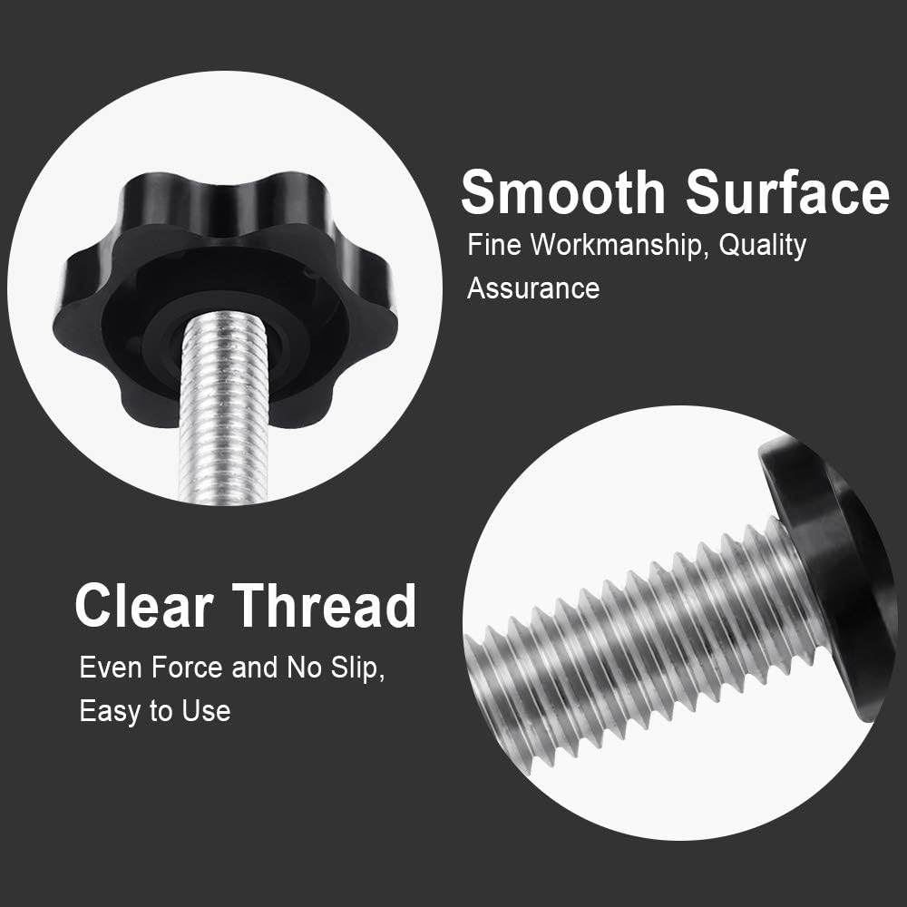 15 Pcs Star Handle Knob, M8 x 40mm Thread Clamping Knob Tightening Screw for Machinery Latche - Image 5