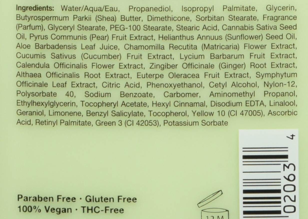 Exotic, Natural Herbal Body Moisturizer with Pure Hemp Seed Oil, Green Tea and Asian Pear, 17 Fluid Ounce - Pure, Nourishing Vegan Skin Lotion for Dryness and Flaking with Acai and Goji Berry : Beauty