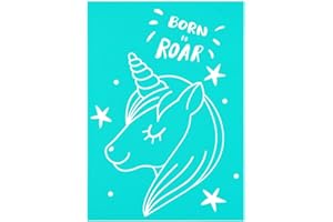 YeulionCraft Self-Adhesive Silk Screen Printing Stencil Animal Pattern Reusable Sign Stencils for Painting on Wood Making DIY Decoration, Unicorn