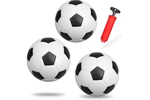 6 Inch Soccer Balls with Pump for Kids Toddler Baby, 3 Pack Mini Soft Football Ball Toy for Goal Set, Indoor Small Beach Ball