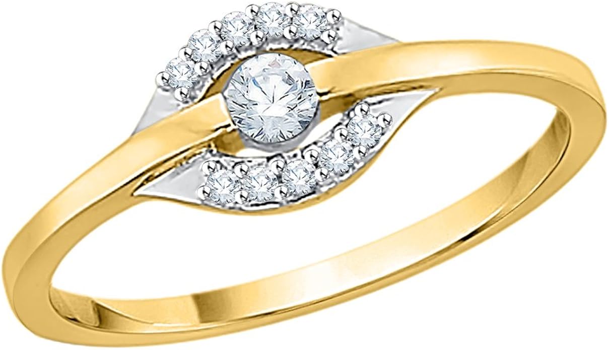 Diamond Fashion Ring in 14K Yellow Gold (1/8 cttw) (JKColor, SI2/I1