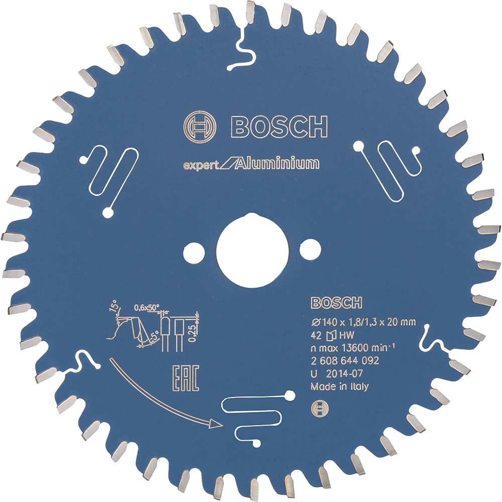 Bosch Accessories 2608644092 EXALH 42 Tooth Top Precision Circular Saw Blade, 0 V, Blue