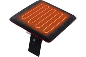 Melissa Portable Heated Seat Cushion with USB, 3 Heat Settings, Foldable Heating Chair Pad for Office, Home, Stadium, outdoor, Camping, Wheelchair – Lightweight & Easy to Carry - 17x17x1.4 inch(Black)