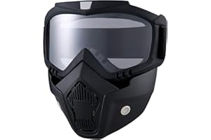BROYEUR Paintball Mask Anti Fog,Tactical Full Face Mask Ski Mask Goggles Detachable Adjustable,Motorcycle Riding Face Protection