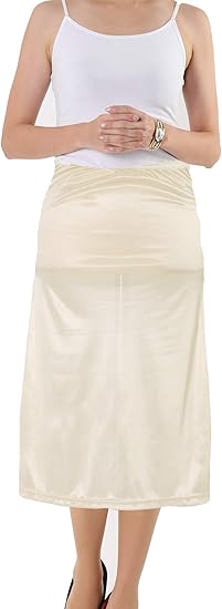 Amazon Co Jp アールズガウン ペチコート ロング丈 レディース ペチスカート ワンピース ドレス スカート用 インナー2way ロング ストラップ付 ホワイト ベージュ Uw ベージュ 服 ファッション小物