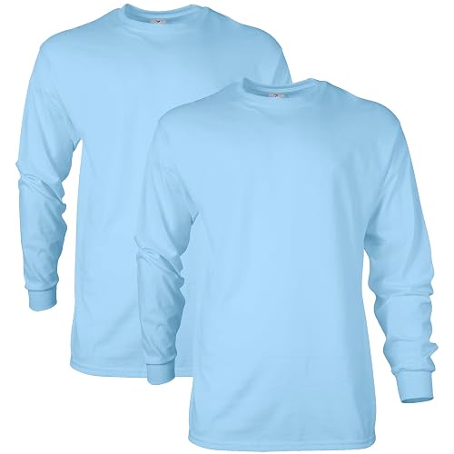 Gildan Long Sleeve T-Shirt 2-Pack – Ultra Cotton Comfort For Everyday Wear – Large, White - View #2