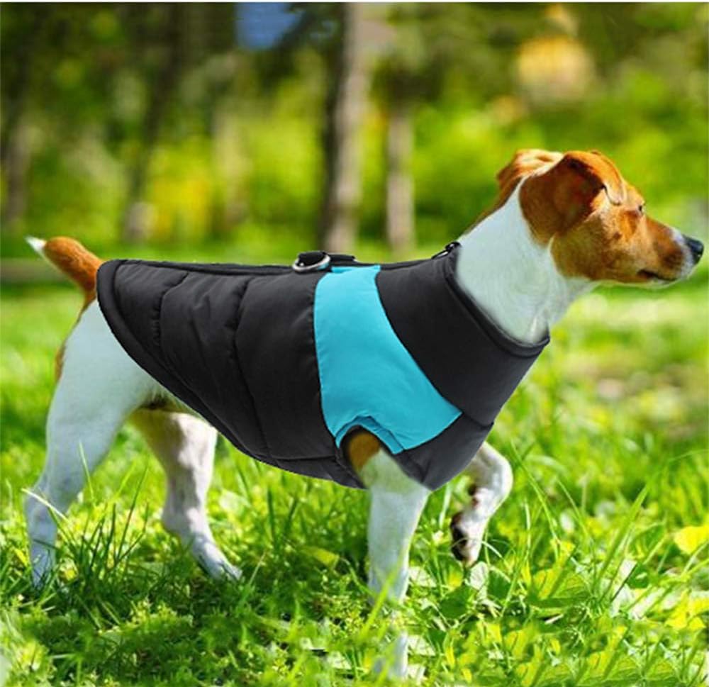 SunteeLong Dog Jackets Dog Clod Weather Coat Waterproof Windproof Warm Dog Vest Cold Weather Pet Apparel for Small Medium Large Dogs Blue M : Kitchen & Dining