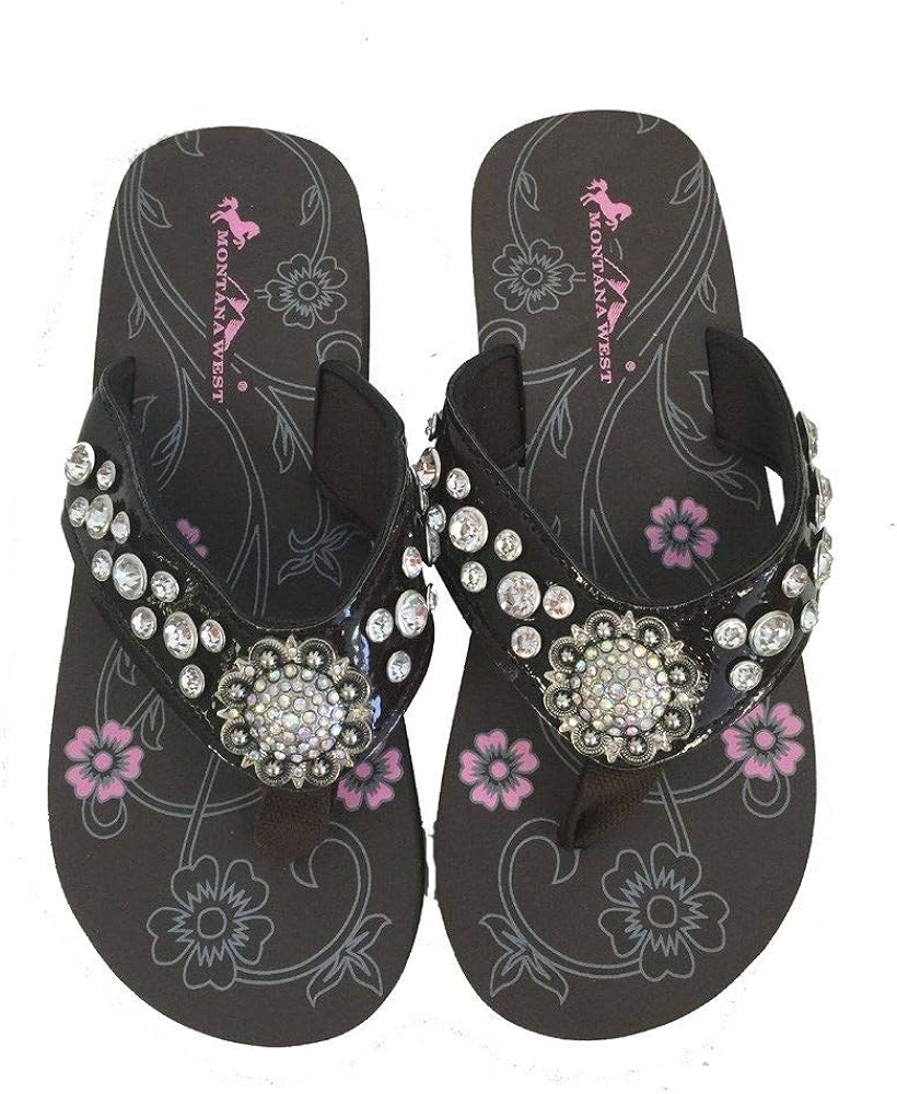 montana west bling flip flops