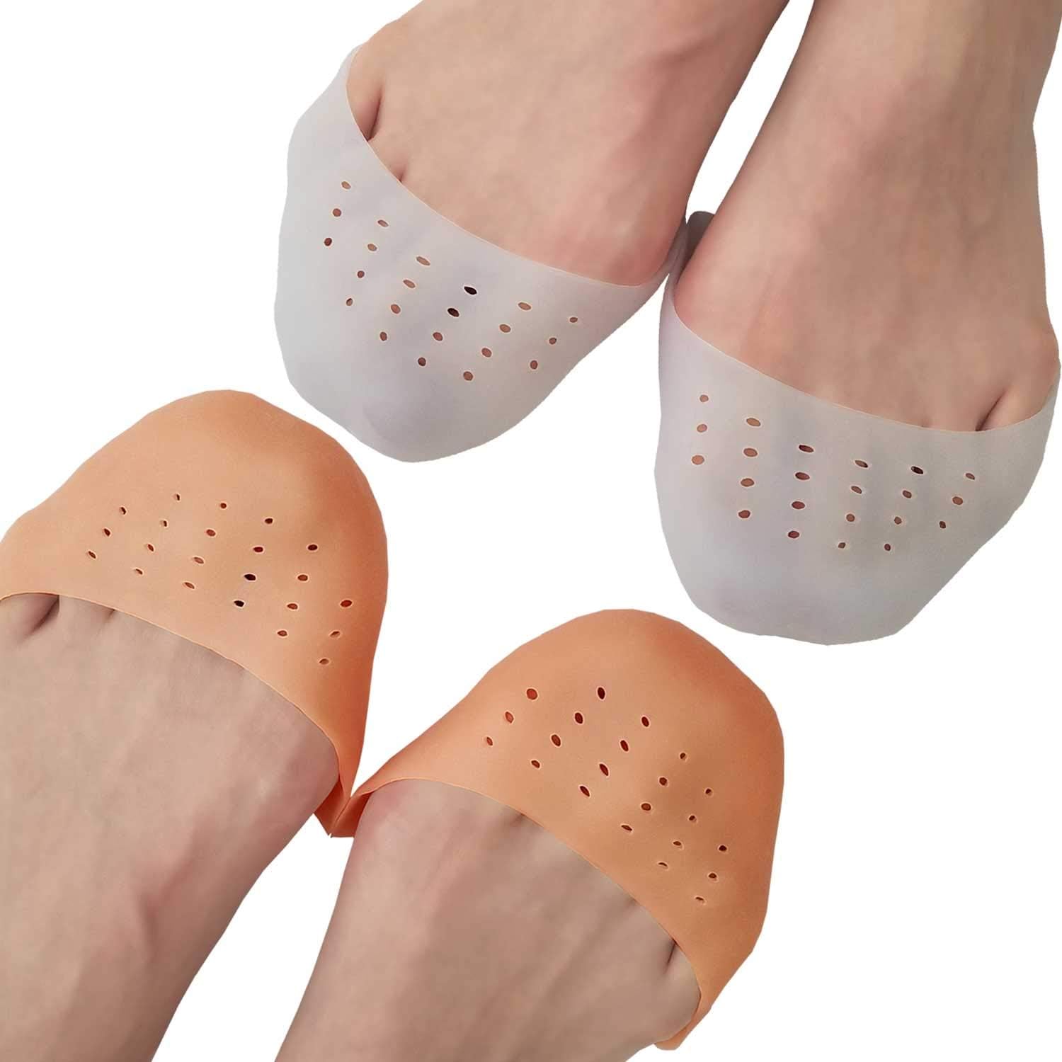 Chiroplax Ballet Pointe Toe Pads (2 Pairs) Gel Toe Cap Cushion Sleeve, Protector Dance Athlete Shoe Metatarsal Pads