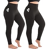 SINOPHANT 2 Pack Plus Size Leggings for Women, High Waisted Buttery Soft Yoga Pants with Pockets for Gym Workout Clothing