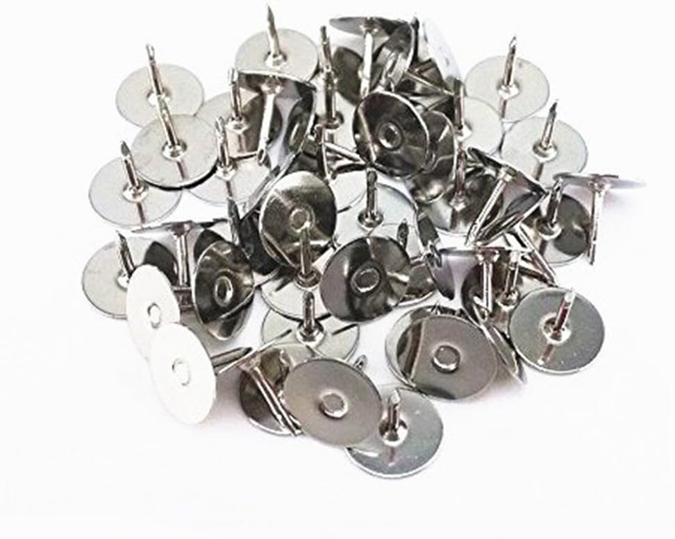 ULTNICE Clutch Tie Tacks Blank with Clutch Back 50Pcs Tie Tack Butterfly Pin Clutch Back with Blank Pins for Craft Making - Image 3