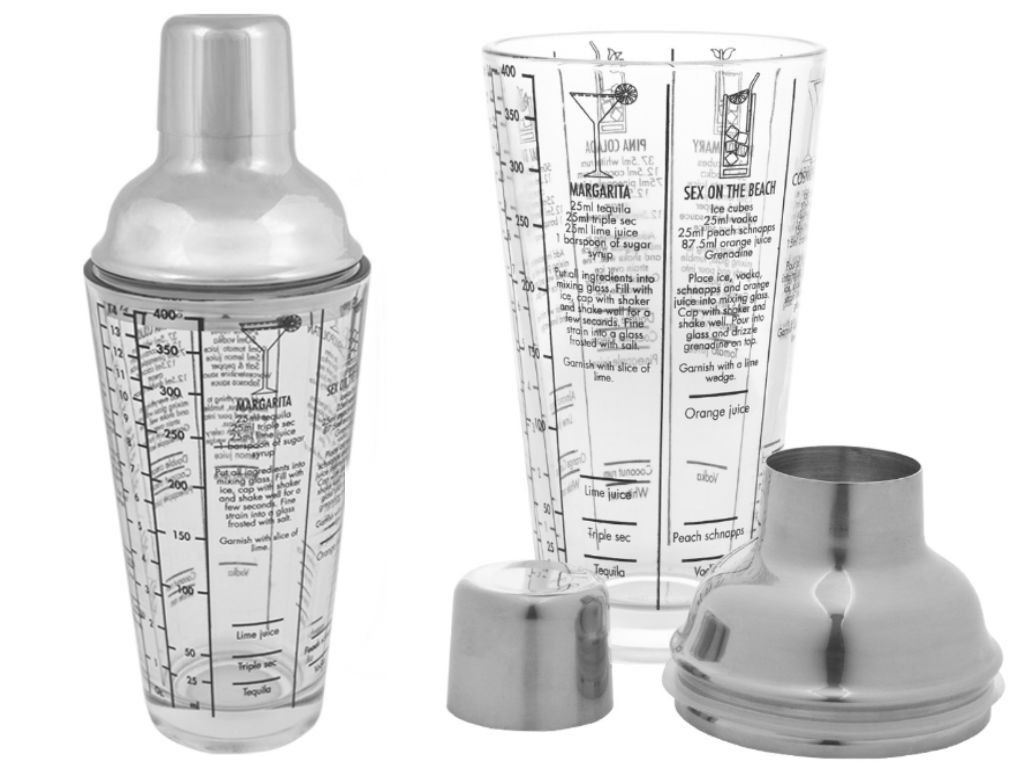 Glass Recipe Cocktail Shaker Gin Vodka OR Mixed (Mixed)