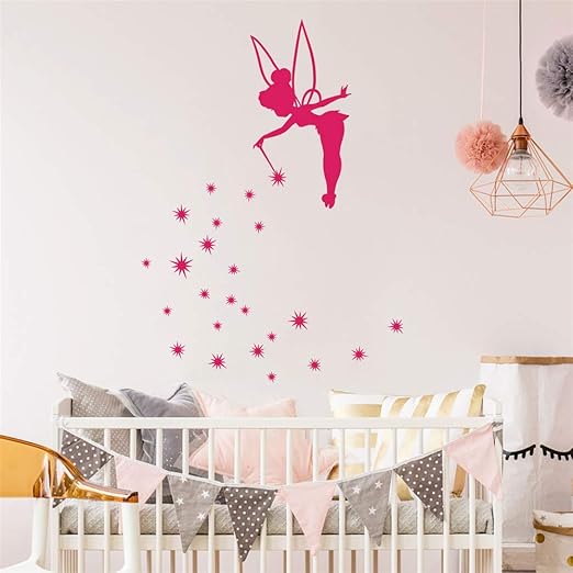 Wandaufkleber Baby Sterne Tinkerbell Mit Sternen Fur Kinderzimmer Kinderzimmer Amazon De Baumarkt